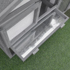 Outdoor Wooden Rabbit Hutch with House, Open Enclosed Space and Roof 147x54x84cm - Borge' Group Limited