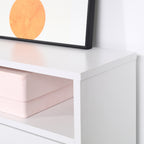 Shoe Rack with 3 Tilt Compartments (18 Pairs of Shoes) and 1 Storage Shelf, White Chipboard, 60 x 24 x 132 cm
