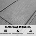 Outsunny 114L Waterproof and UV-Resistant Resin Garden Storage Box with Key Lock, 56x44x54 cm, Grey