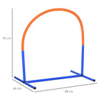 Dog Agility Set with 4 Modular Arches and Carrying Bag, in PE and ABS, 88x64x95 cm, Blue and Orange