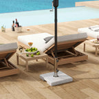 Outsunny 21kg Granite Square Umbrella Base with Handles and 2 Adjustable Knobs, Grey