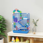 5-Level Hamster Cage with Tubes, Wheel, Ladders, House and Bottle, 46x30x58 cm