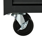 Workshop Trolley with 7 Drawers, Lock with Keys, Wheels and Handle, 69x33x75cm, Black