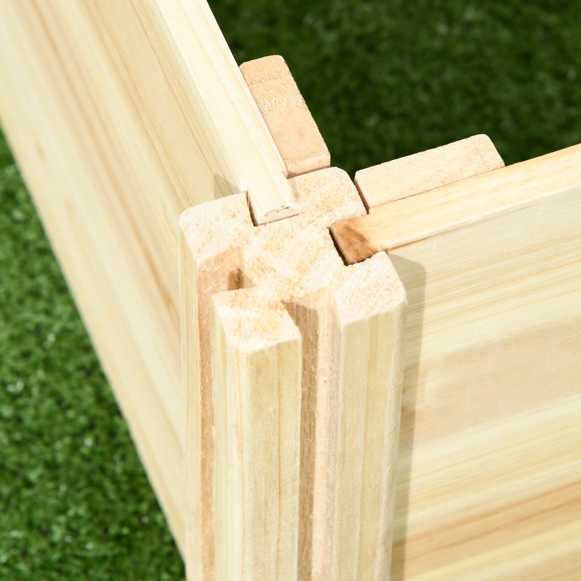 Planter with Trellis for Climbing and Open Bottom, in Fir Wood, 230x60x110 cm, Wood color