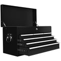 HOMCOM 6-Drawer Tool Box in Steel with Lock, 60x26x34cm, Black - Borgè