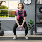 HOMCOM 8kg Breathable Weighted Vest with Storage Pocket and Shoulder Straps, Oxford Fabric, 40x35cm, Pink