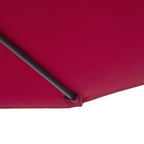 Garden Umbrella 3x2.5 m Tilting Arm with Crank, Dark Red - Borge' Group Limited