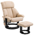 HOMCOM Reclining Massage Relaxing Chair with Footrest and Remote Control, 76x80x102 cm Cream