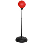 Floor Punching Ball for Kids 5-10 Years Old with Gloves and Adjustable Height, Red