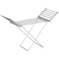 Electric Heated Drying Rack with Wings, Foldable, Space-Saving, Aluminum Alloy, 144 x 53 x 91 cm, Silver