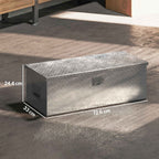 43L Aluminum Tool Box with Lock, 2 Keys and Side Handle, 76.2x33x24.4 cm, Silver