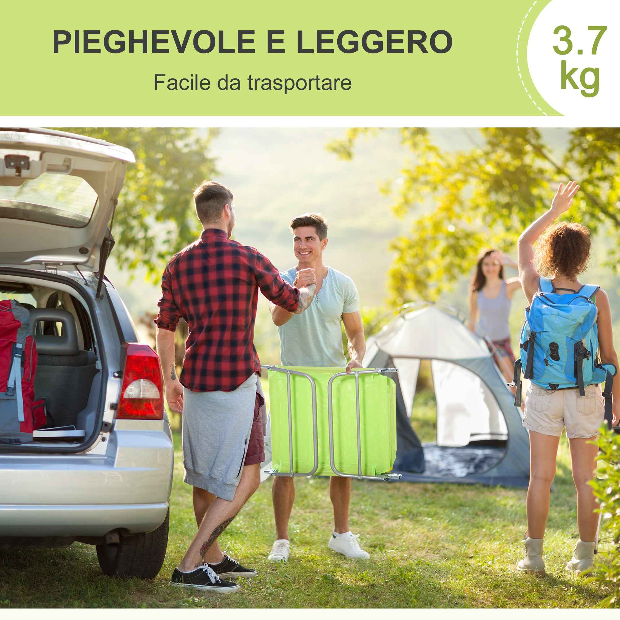 Outsunny Folding Sun Lounger with Reclining Backrest and Cushion, 182x56x24.5cm