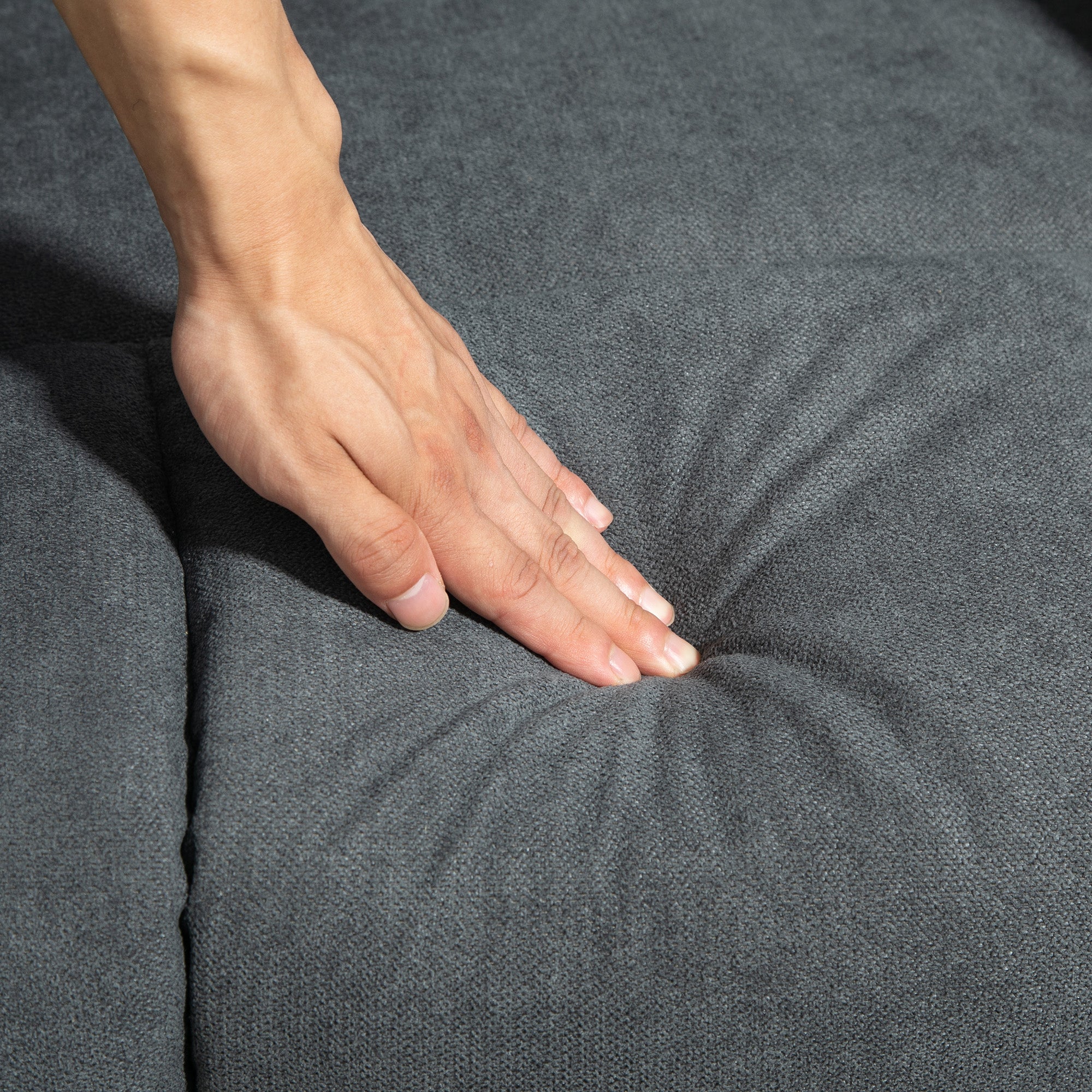 Lift Chair with Footrest, in Linen Effect Fabric, 84x96x100 cm, Dark Grey