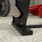 5-Tier Steel Dumbbell Rack with Plastic Inserts, 35x33x66 cm, Black