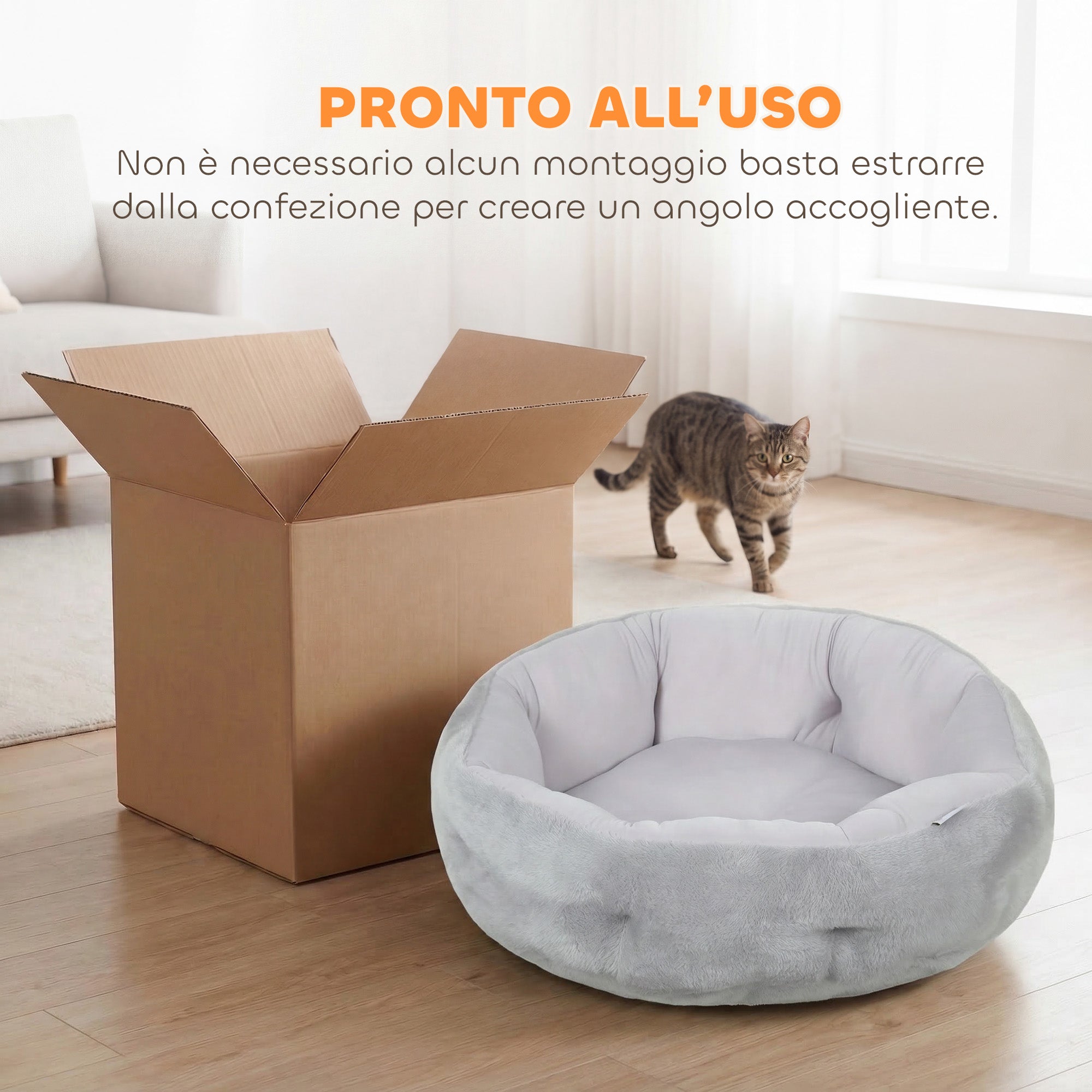 PawHut Reversible Cat Bed, Indoor Small Dog Bed