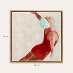 HOMCOM Set of 2 Modern Canvas Prints, Wall Art with Hooks Included, 40x40 cm