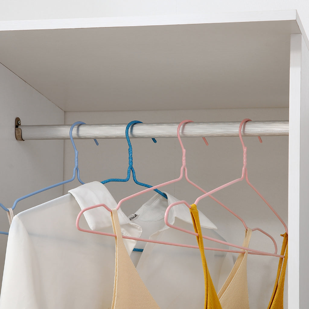 HomCom Wardrobe with Wooden Wheels, white, 80x40x128cm - Borgè