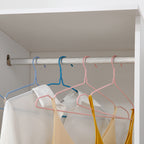 HomCom Wardrobe with Wooden Wheels, white, 80x40x128cm - Borgè