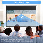120" Projector Screen, 16:9 Ratio, Wall and Ceiling Mountable for Home and Office, White