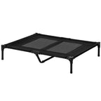 PawHut Bed for Large Dogs in Metal and Oxford Fabric with Transport Bag, 92x76x18cm, Black - Borgè