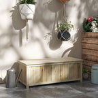 Outsunny Bench Garden container 172L in fir wood, 120x55x45cm, wood color - Borgè