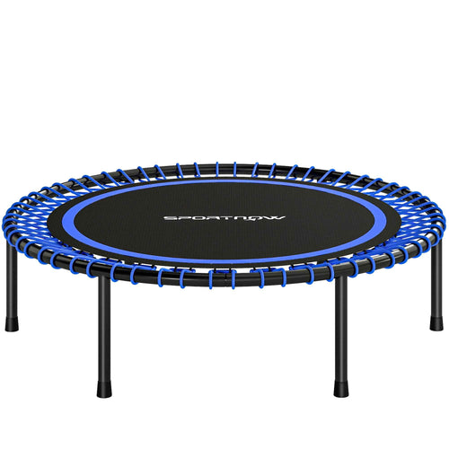 SPORTNOW 36-String Fitness Trampoline in Steel and PP, Ø114x31 cm, Blue