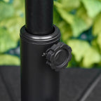 Plastic Umbrella Base Fillable with Water and Sand 28-40 kg, for 38-48 mm Poles, Ø60 cm, Black