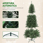 180cm Illuminated Christmas Tree with 250 White and Colourful Lights, 899 Branches and 9 Lighting Modes