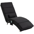 HOMCOM Massage Chair with 8 Vibration Points and Heating, 5 Modes, Timer and Remote Control, Black