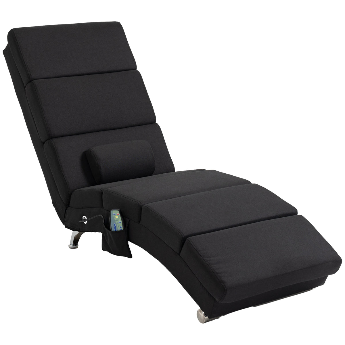 HOMCOM Massage Chair with 8 Vibration Points and Heating, 5 Modes, Timer and Remote Control, Black
