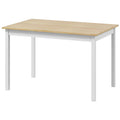 HOMCOM 4-seater dining table with non-slip feet, in pine wood, 120x75x75 cm - Borgè