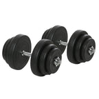 40kg Gym Dumbbell Set (4x5kg, 4x2.5kg, 4x1.5kg), Gym Weights with 12 Discs of 1.5kg, 2.5kg, 5kg, Փ25mm, for Home Training - Borge' Group Limited