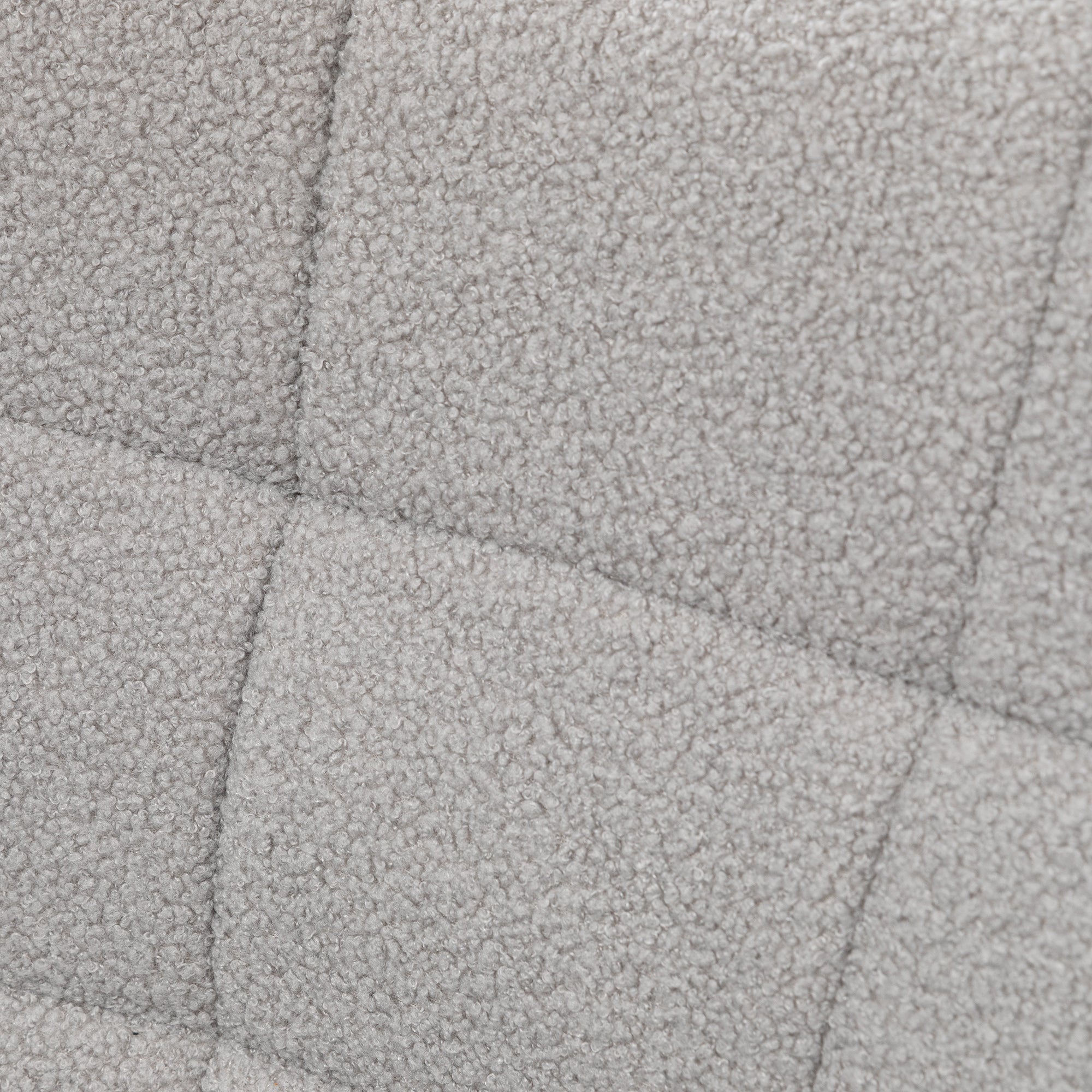 Upholstered Rocking Chair in Wood and Steel with Bouclé Upholstery, 71x98x101 cm, Grey