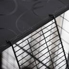 Modular Rabbit and Guinea Pig Cage with 3 Doors and Steel Wire, Black