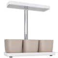 42 LED Plant Lights with 3 Pots, Timer and Dimmable Lighting, 45x18.8x47.8 cm, White
