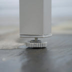 Garden Set with Tempered Glass Table and 6 Chairs with Mesh Fabric, Grey - Borge' Group Limited