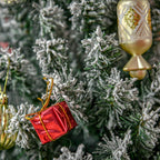 Green PP Snow-Covered Christmas Tree with 492 Fireproof Branches and Stainless Steel Base, Ø60x180 cm 4 (1)