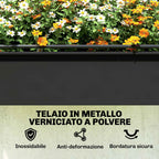 Outsunny Raised Vegetable Garden Bed with Mini Greenhouse Cover and Drainage Hole, 100x49x136 cm, Black