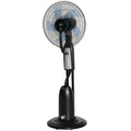 HOMCOM 90W Nebulizer Fan with 4 Wheels with 2.8L Tank and 4 Speeds, in Metal, PE and ABS, 44.5x38.5x120 cm - Borgè