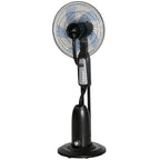 HOMCOM 90W Nebulizer Fan with 4 Wheels with 2.8L Tank and 4 Speeds, in Metal, PE and ABS, 44.5x38.5x120 cm - Borgè