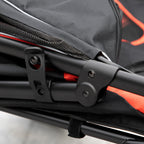 Foldable Dog Stroller with Zipper Entrances and Mesh Windows, 112x65x100 cm, Black and Red