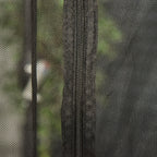 Mosquito Net for Umbrella 3x3 m Adjustable Dense Mesh with Zipper Opening, Black - Borgè