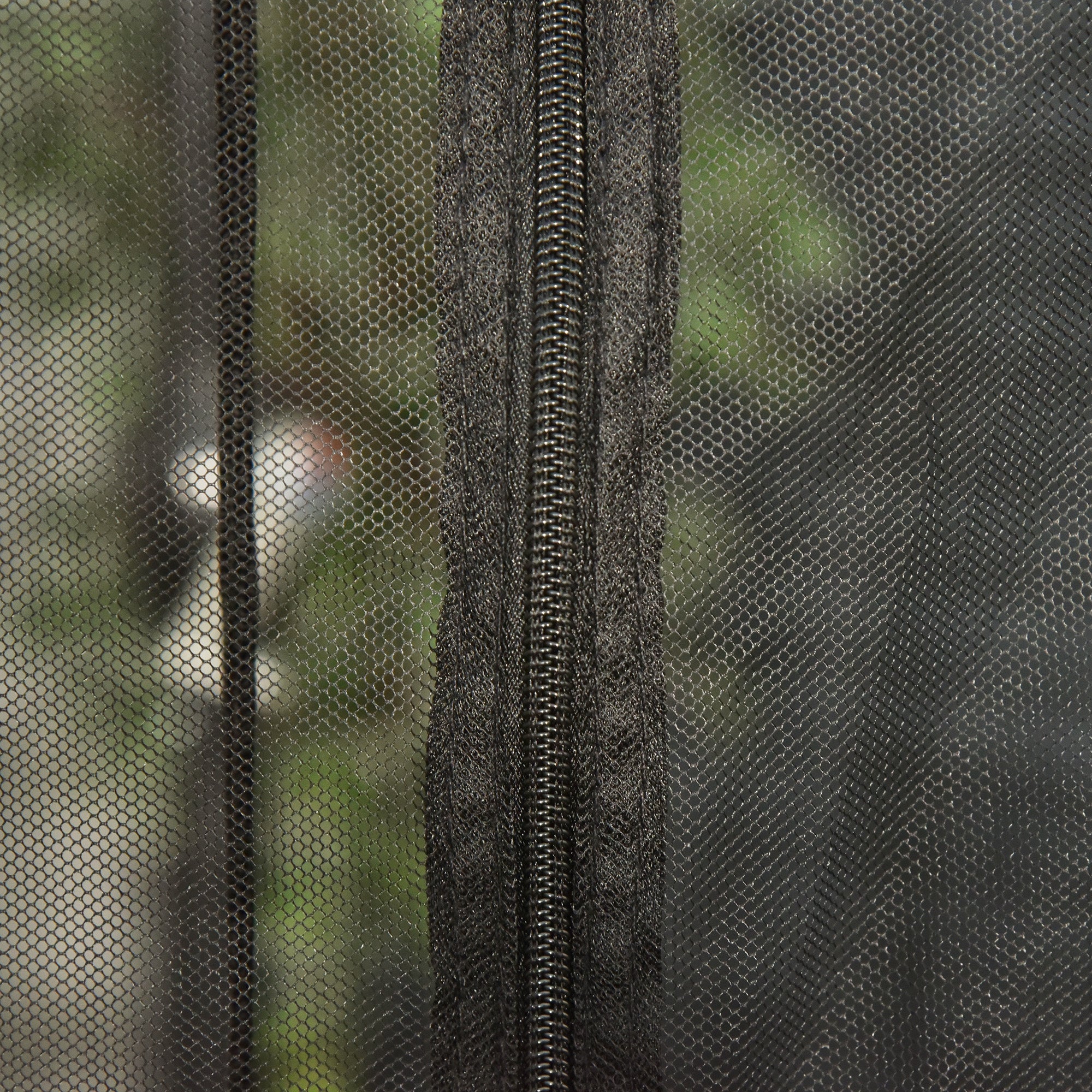 Mosquito Net for Umbrella 3x3 m Adjustable Dense Mesh with Zipper Opening, Black - Borgè