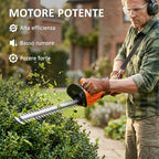 Outsunny Cordless Hedge Trimmer with 2 x 4000mAh Batteries and Aluminum Telescopic Pole