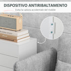 Modern Sideboard with 2 Cabinets and 2 Push-Open Drawers, 79x36x74cm, Gloss White