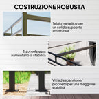 Outsunny Pergola Gazebo 3x3 m with Sliding Roof UV30+ and 4 Side Walls, Dark Grey