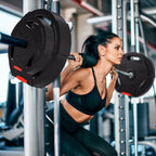 SPORTNOW Weight Kit with 2 10 kg Discs and 2 5 kg Discs in Polypropylene and Sand, Ø34x6 cm and Ø27x4.5 cm, Black
