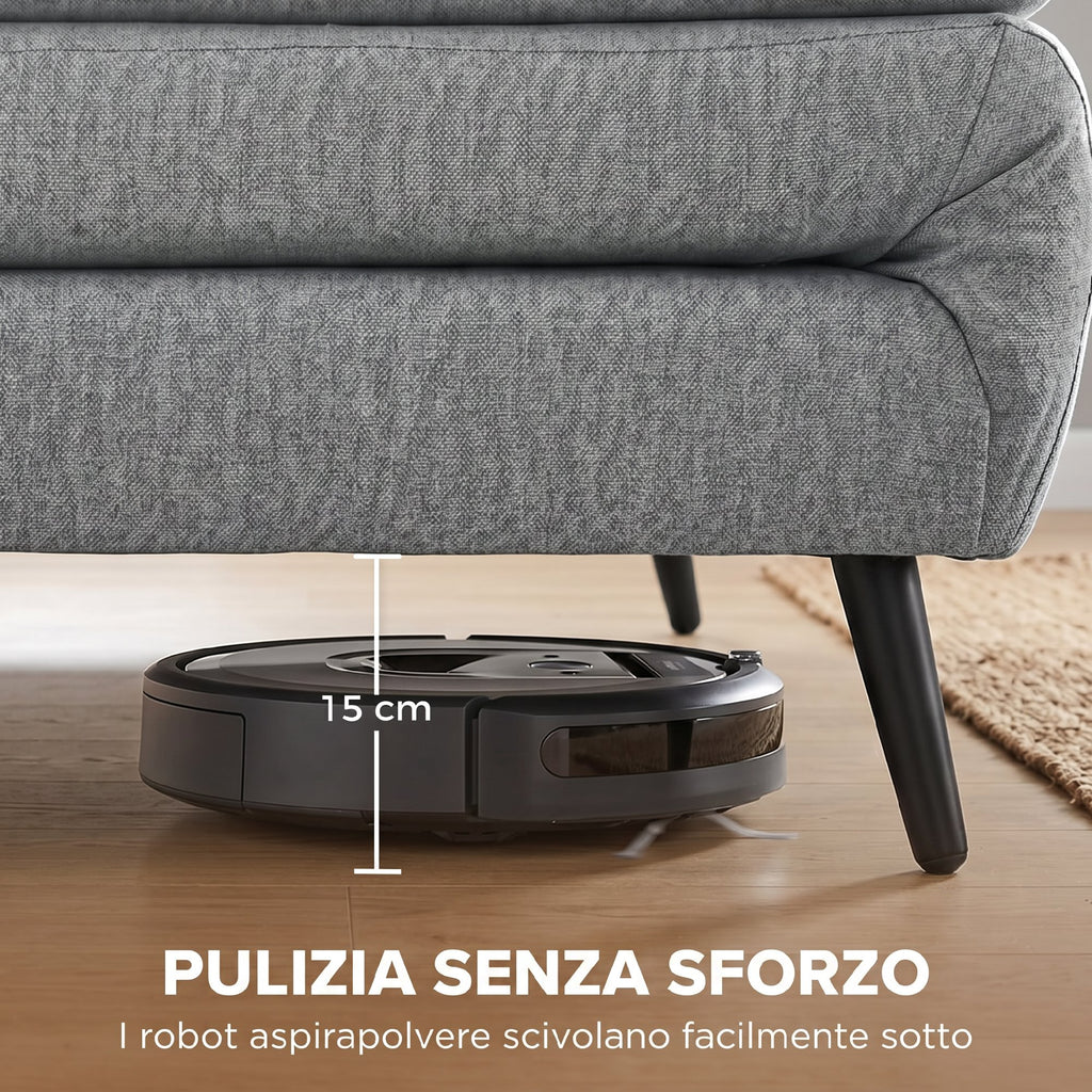 HOMCOM 3-in-1 2-Seater Sofa Bed in Linen Effect Fabric with 2 Cushions, Wood and Steel Frame, Light Grey