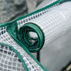 Vegetable Garden Bed with Greenhouse, Outdoor Plant Holder in Wood and PE for Flowers and Vegetables, 121x55x117cm