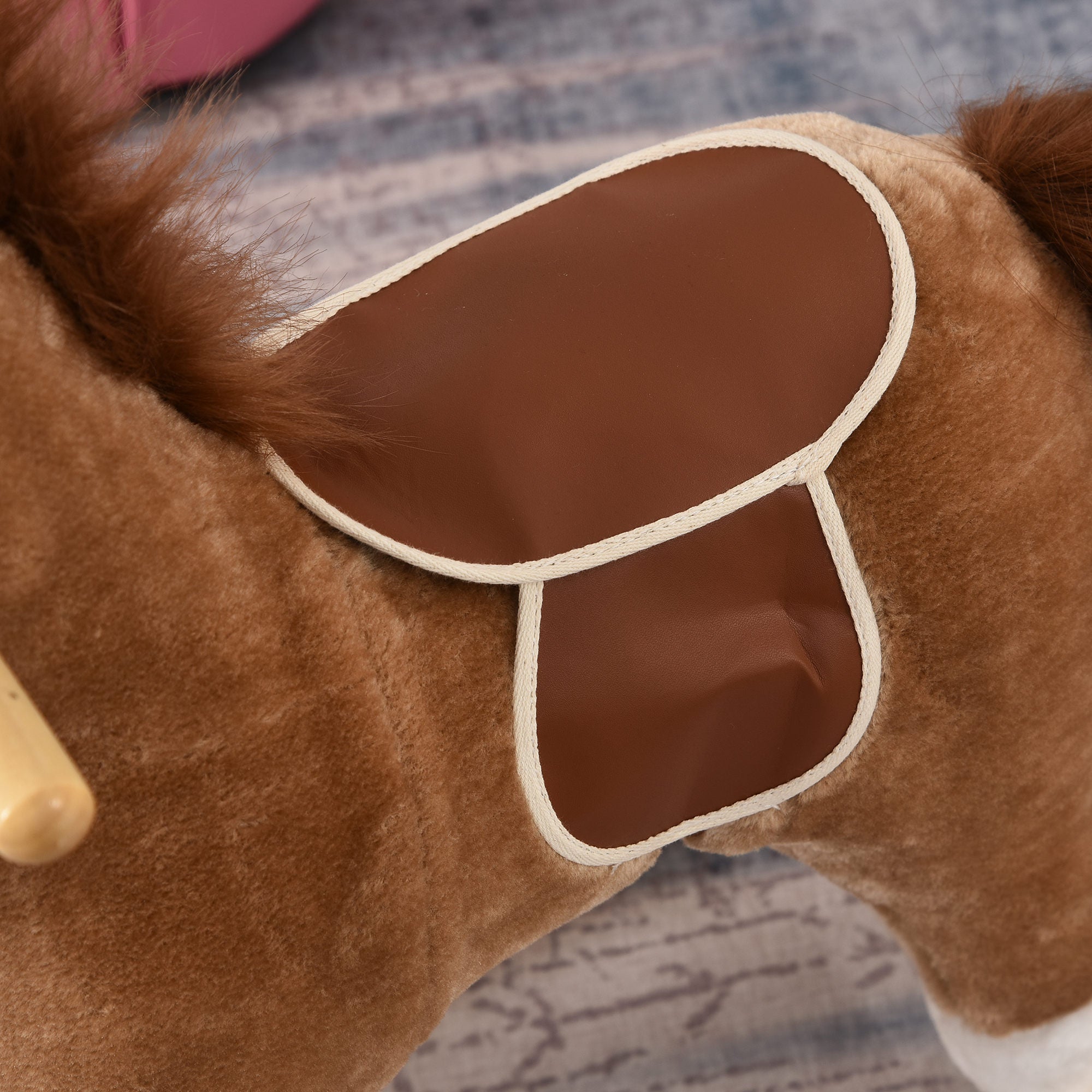 Rocking Horse Toy with Realistic Sounds for Babies 36-72 Months, Includes 2 AA Batteries, Brown